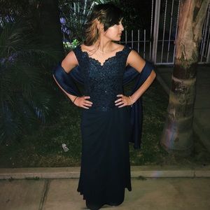 Navy Sequin Dress